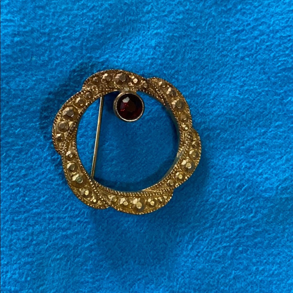 Vintage garnet pin